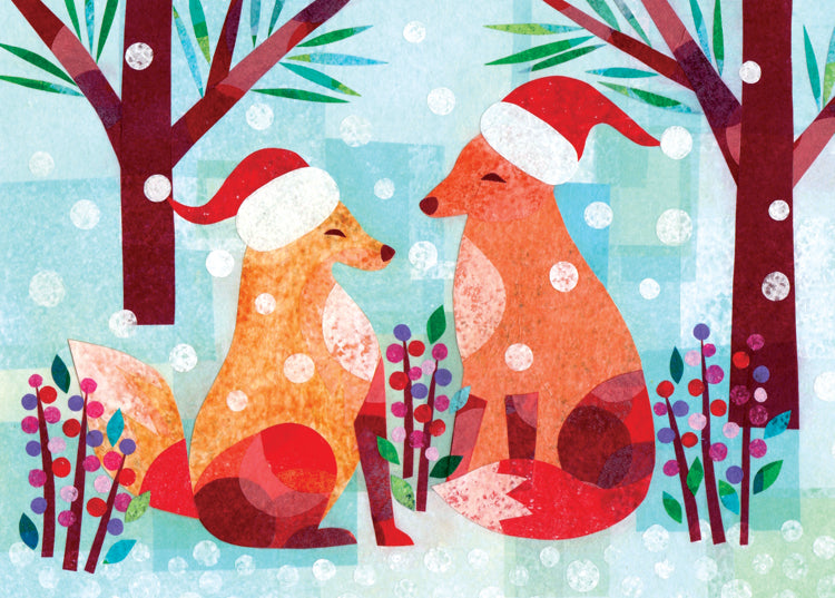 Festive Foxes Holiday Card