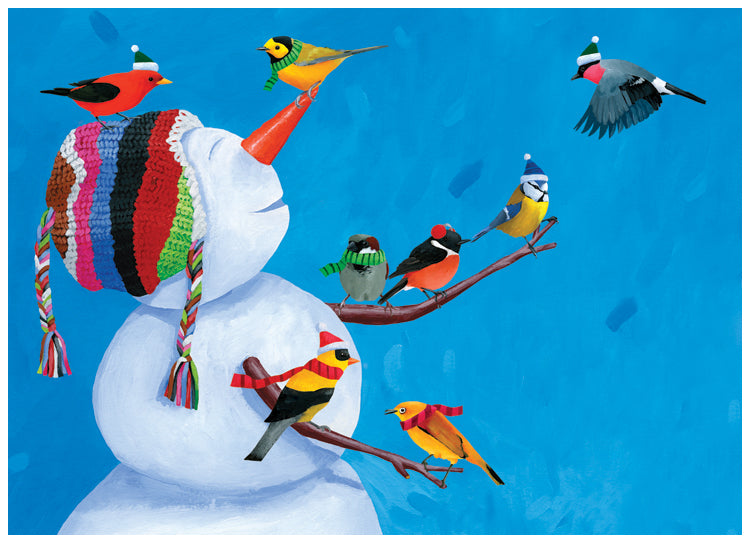 Birdies and Snowman Holiday Cards