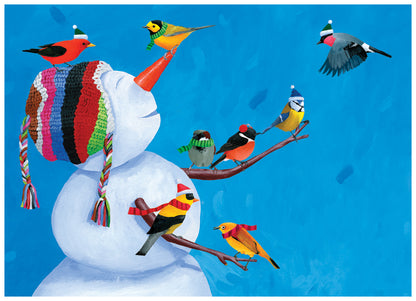 Birdies and Snowman Holiday Cards