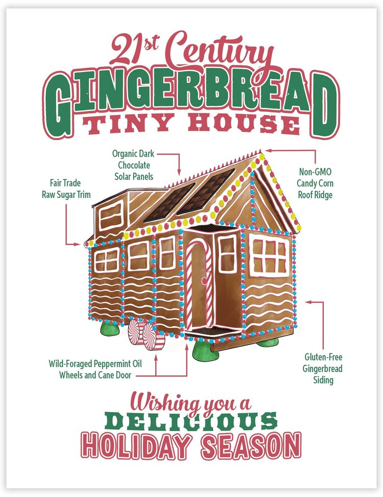 Gingerbread Tiny House Card
