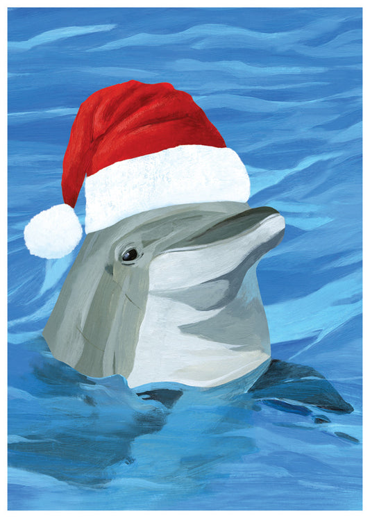 Festive Dolphin Holiday Card