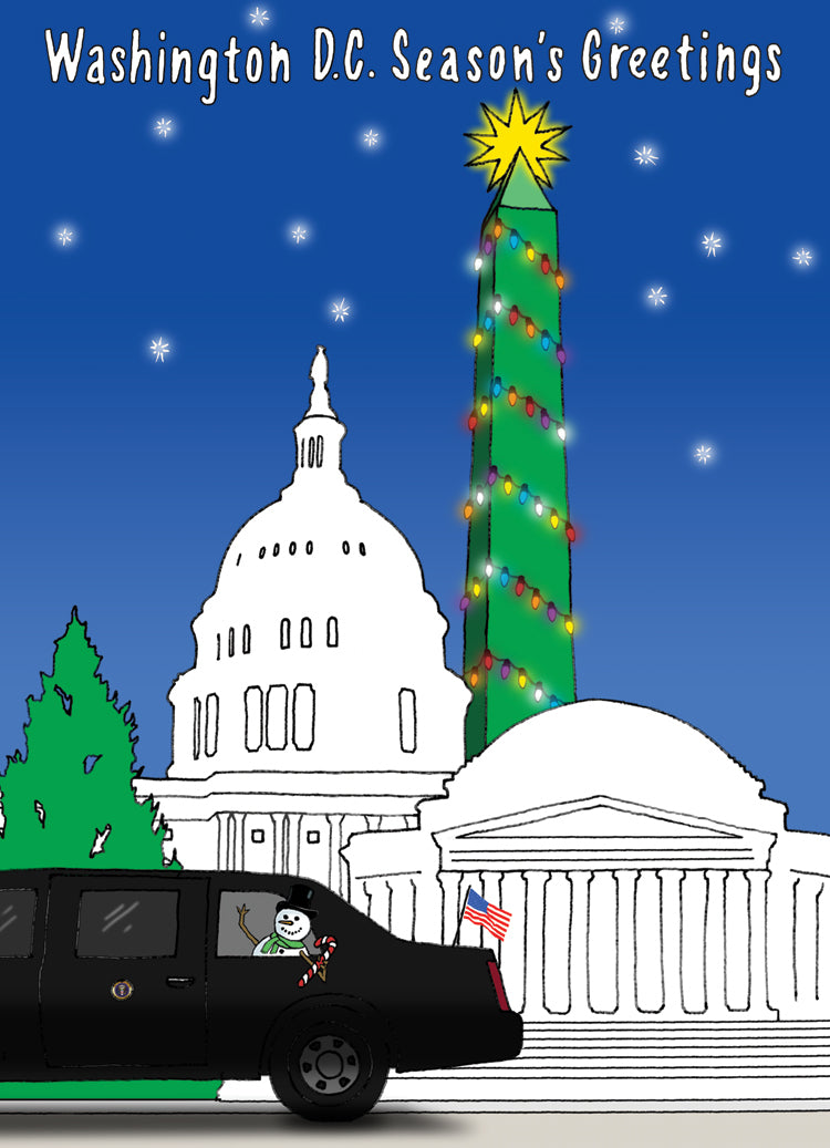 Washington DC Landmarks Holiday Card