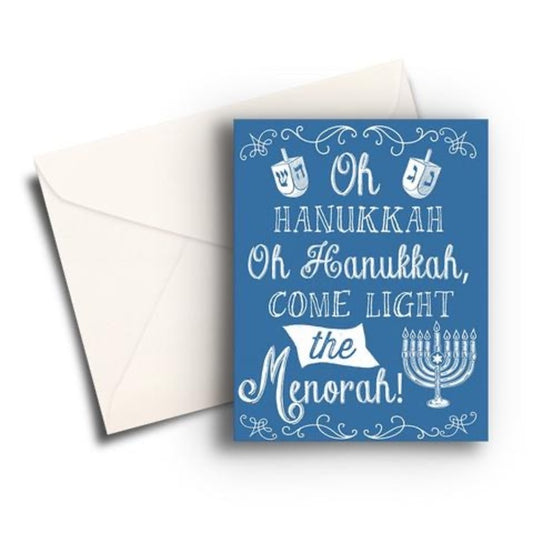 Light The Menorah Hanukkah Card