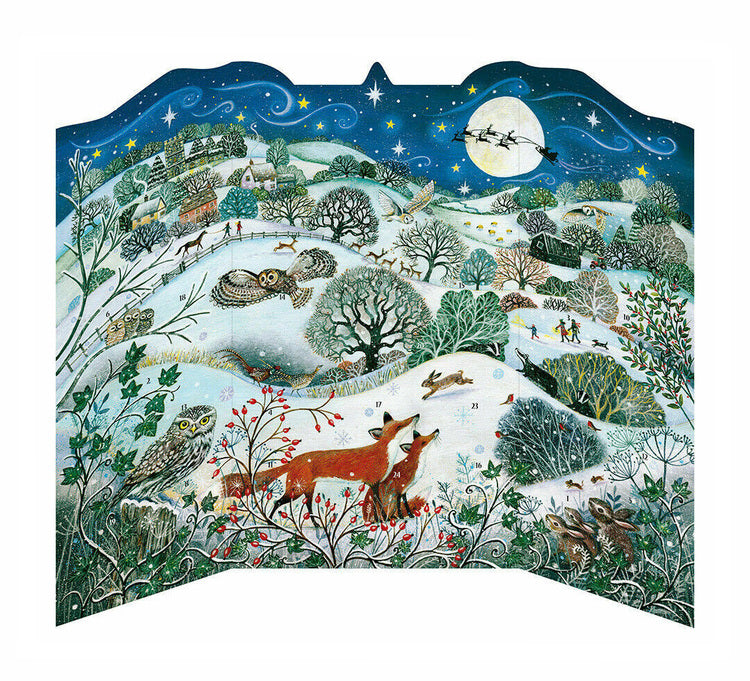 Fox Moonlight Large Tri-Fold Advent Calendar