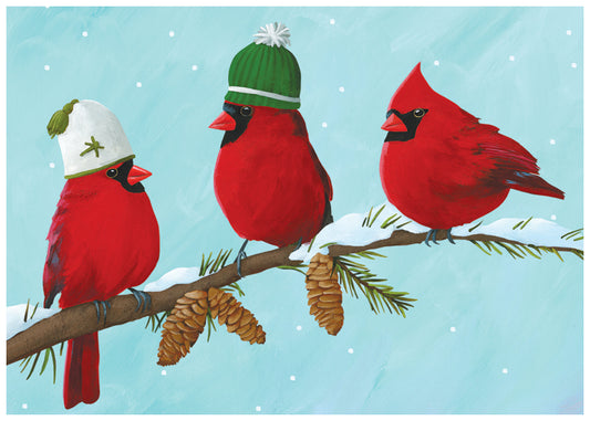 Three Cardinals Holiday Card