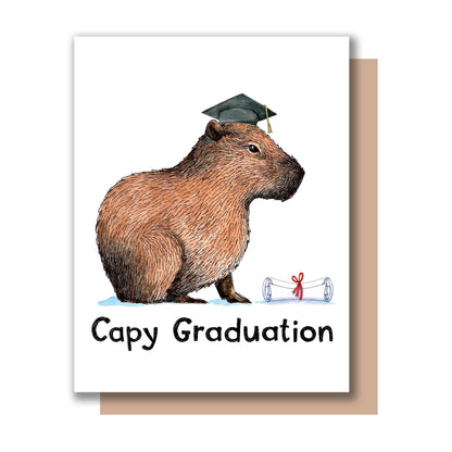 Capybara Graduation Card