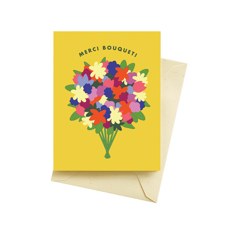 Merci Bouquet Thank You Card