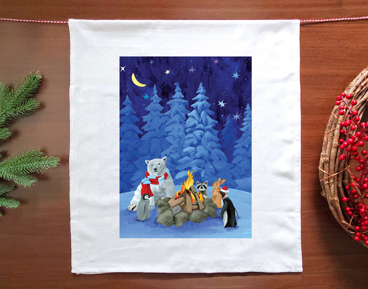 Campfire Critters Holiday Towel