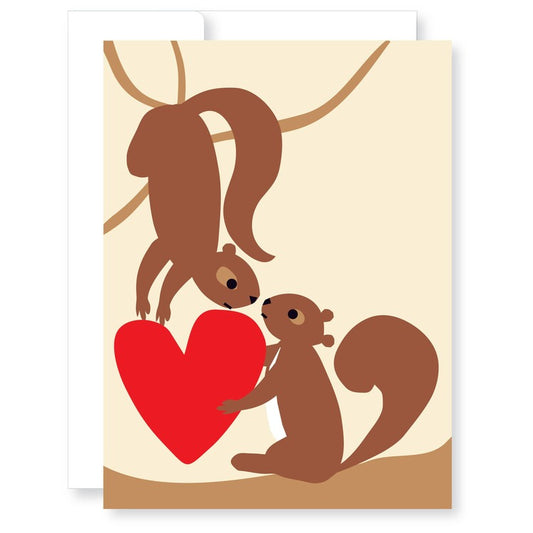 Just Nuts Valentine Squirrels Card