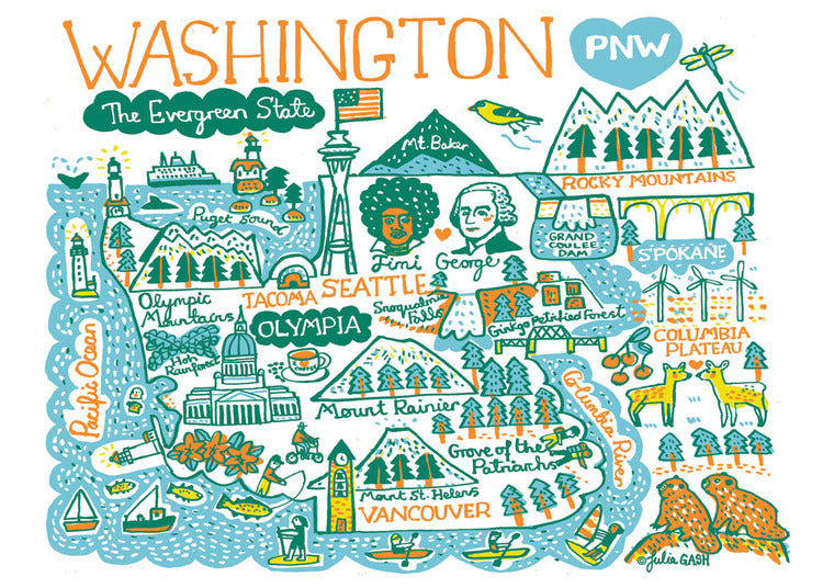Statescapes: Washington Card