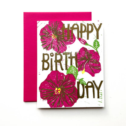 Hibiscus Birthday Card