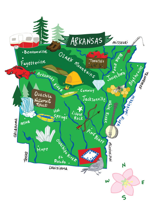 Hello: Arkansas Card
