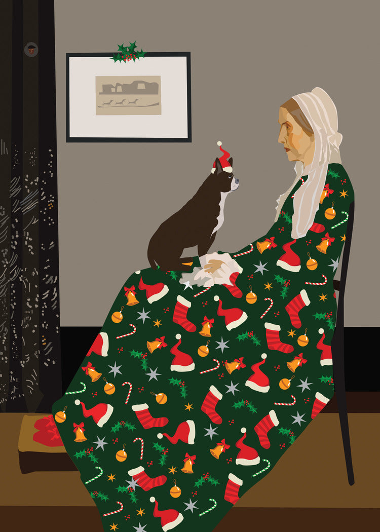 Arrangement with Pup Holiday Cards