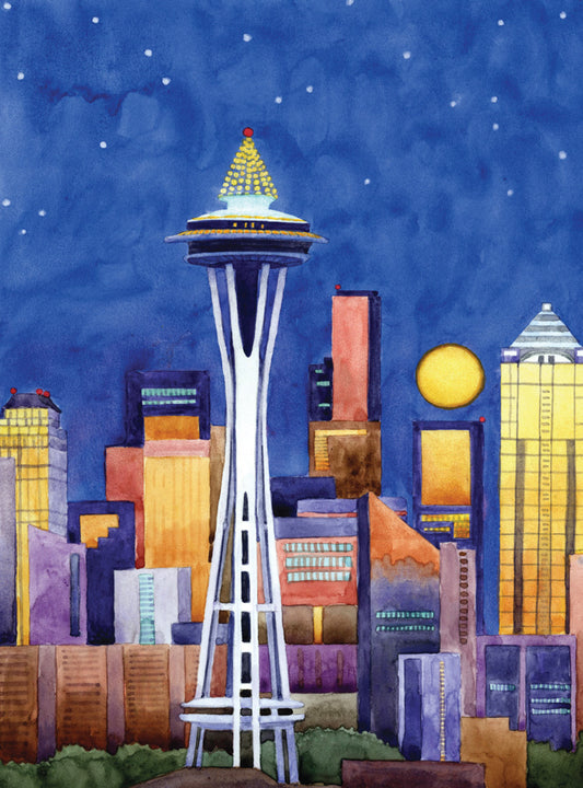 Seattle Lights Holiday Card