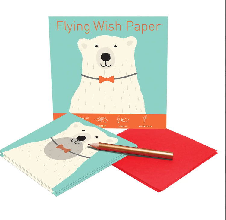 Polar Bear Flying Wish Paper Kit