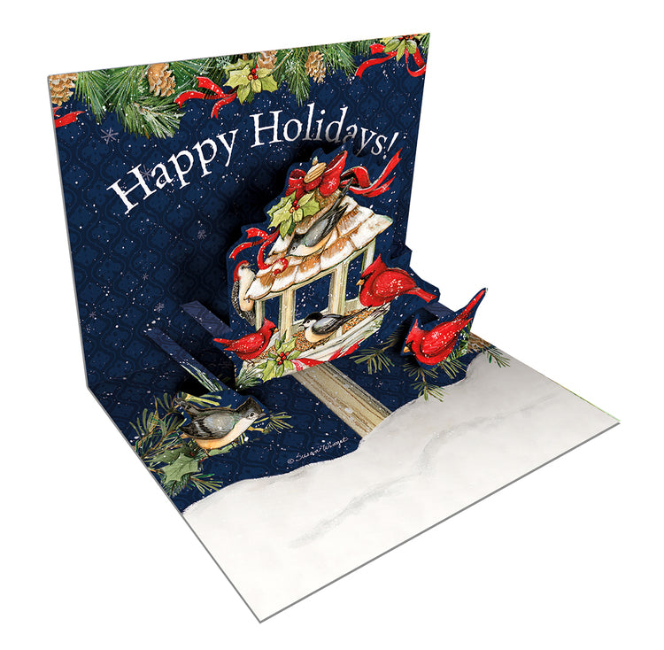 Holiday Cardinals Boxed Pop-Up Christmas Cards