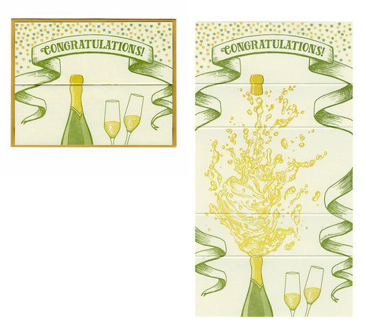Champagne Congratulations Fold Out Card