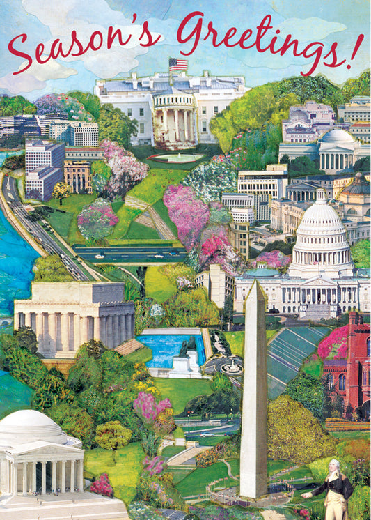 Washington DC Cityscape Holiday Card