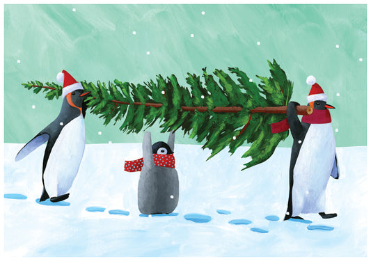 Penguin Tree Holiday Card