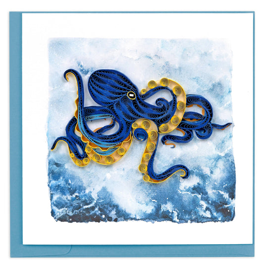 Deep Sea Octopus Quilled Card