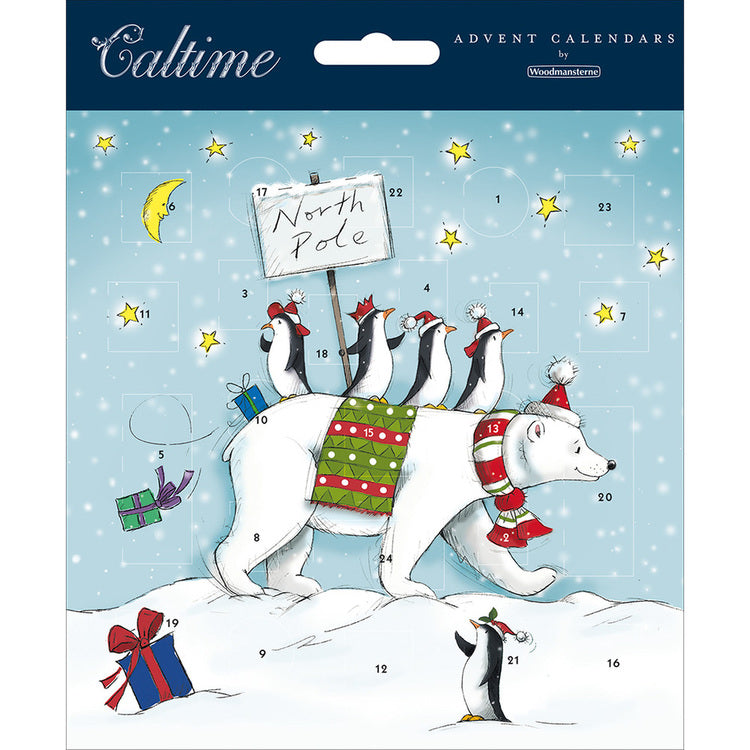 Polar Bear North Pole Advent Calendar Card