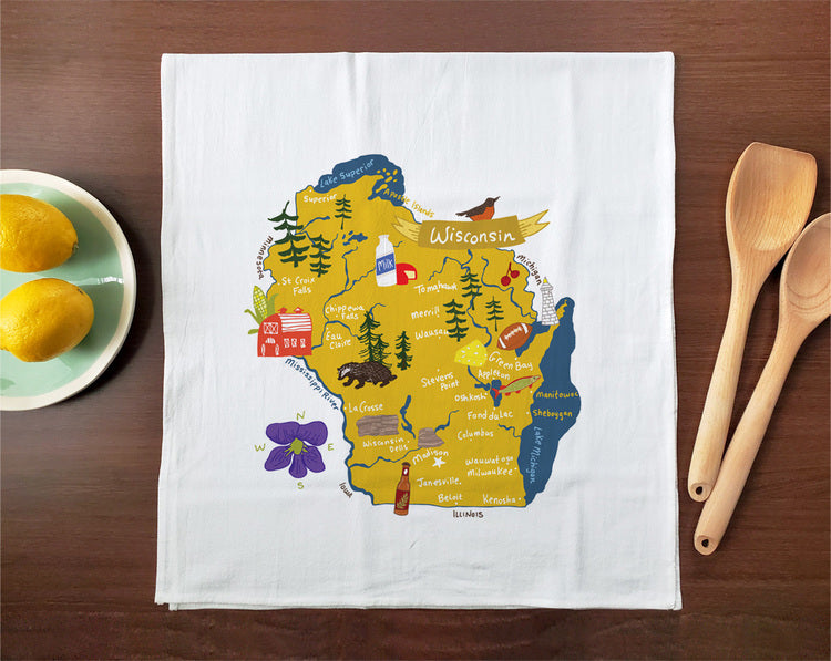 Hello: Wisconsin Towel – Allport Editions