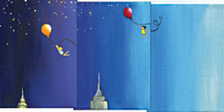 New York Triptych Blank Holiday Card