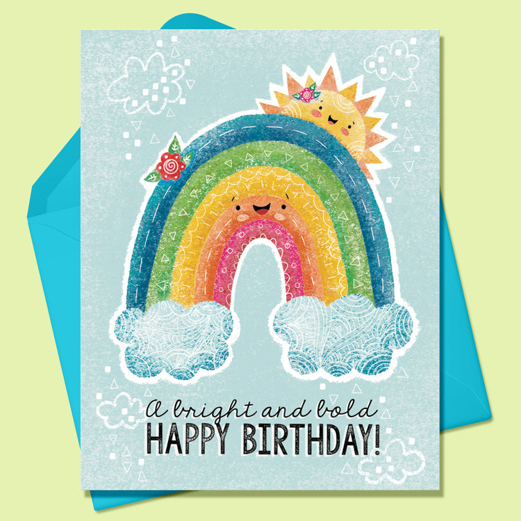 Rainbow Bright and Bold Birthday Card