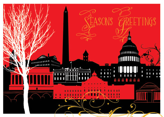 Washington DC Foil Holiday Card