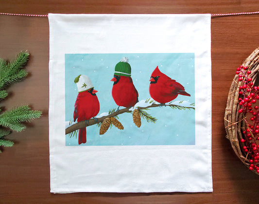Three Cardinals Holiday Towel
