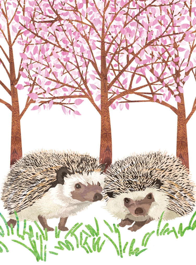 Cherry Blossom Hedgehogs Card