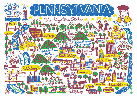 Statescapes: Pennsylvania Card