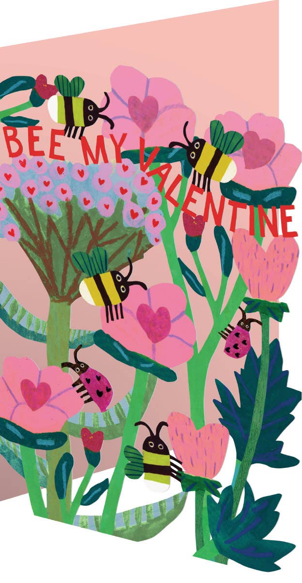 Bee My Valentine Lasercut Valentine's Day Card