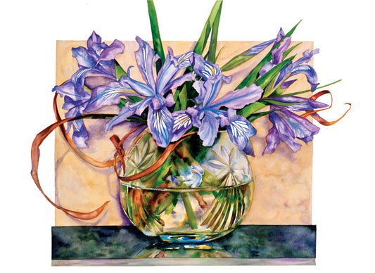 Wild Iris in Bowl Card