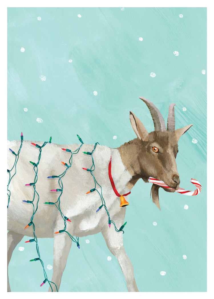 Goat Lights Holiday Card