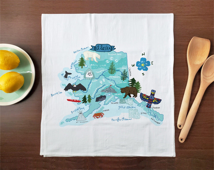Hello: Alaska Tea Towel