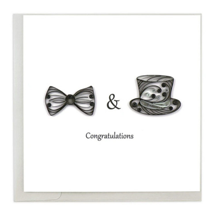 Two Grooms Quilling Card