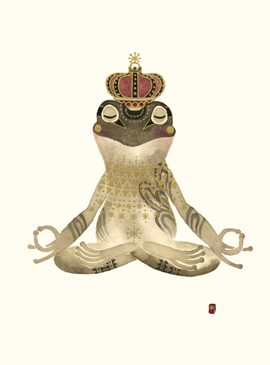 Meditation Frog Card