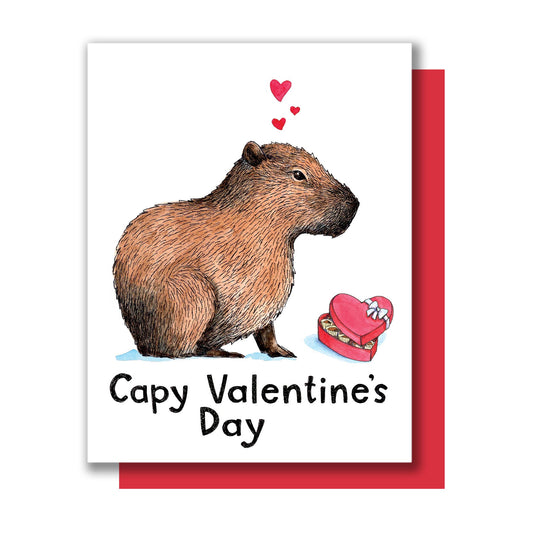 Capy Valentine's Day Capybara Card