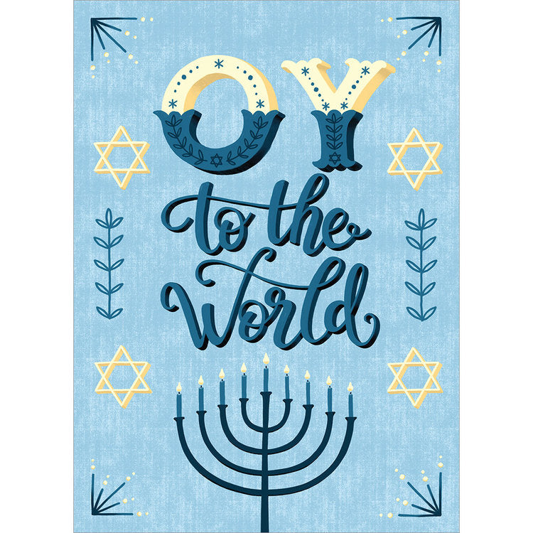 Oy To The World Hanukkah Card