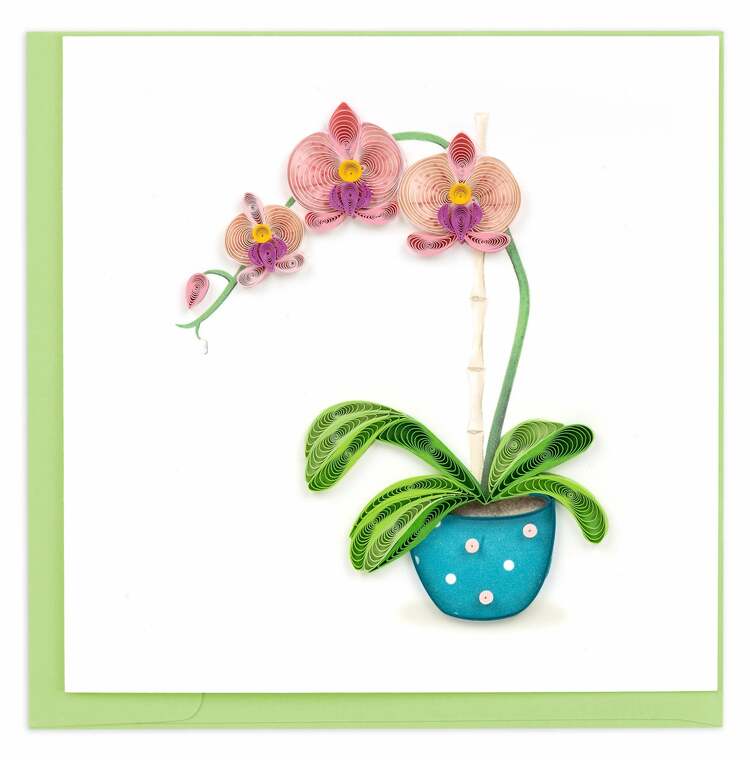 Orchid Quilling Card