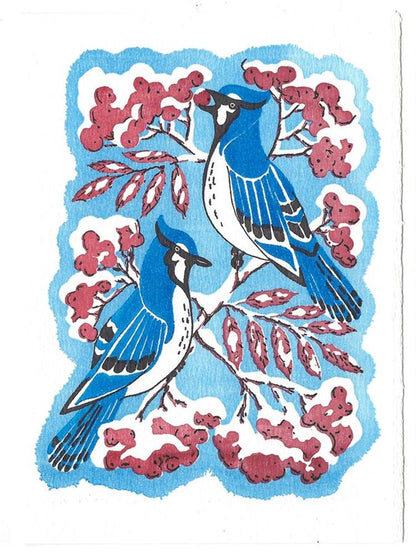 Blue Jays & Berries Holiday Cards