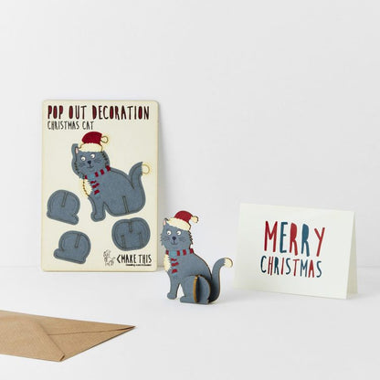 Christmas Cat Pop Out Card