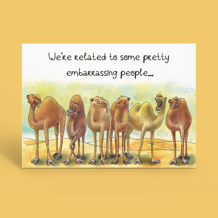 Camel Family Birthday Card