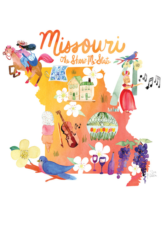 Watercolor USA: Missouri Card