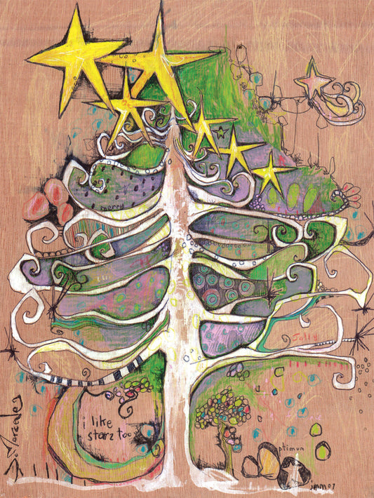 Star Tree Holiday Card