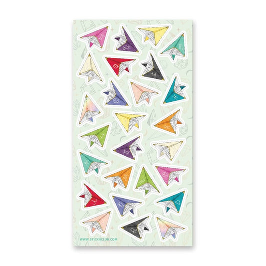 Zodiac Paper Planes Sticker Sheet