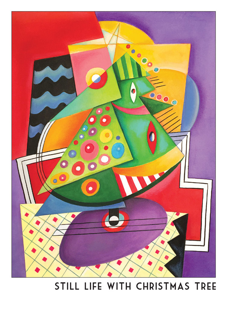 Still Life With Christmas Tree Picasso Holiday Card