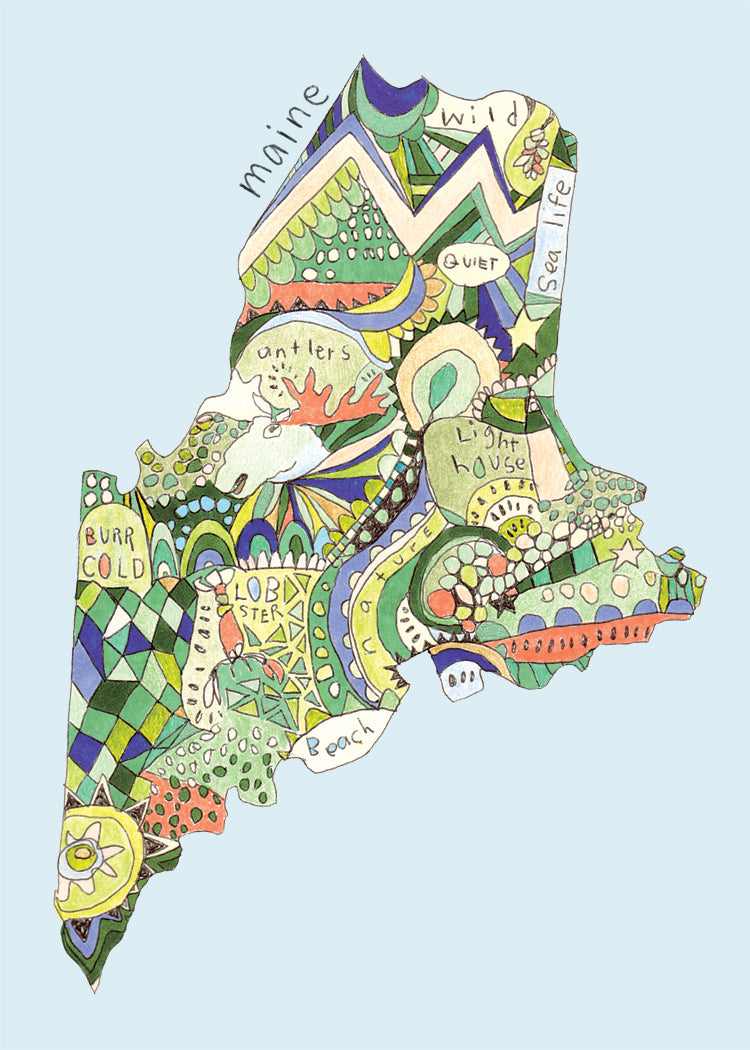Doodle: Maine Card