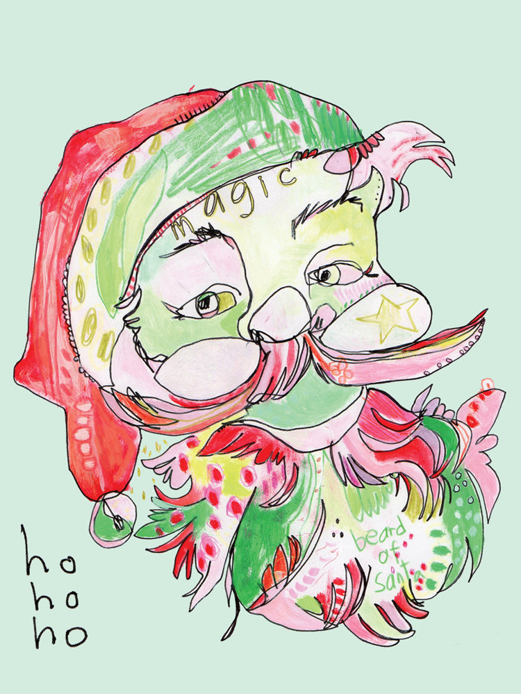 Mint Santa Holiday Card